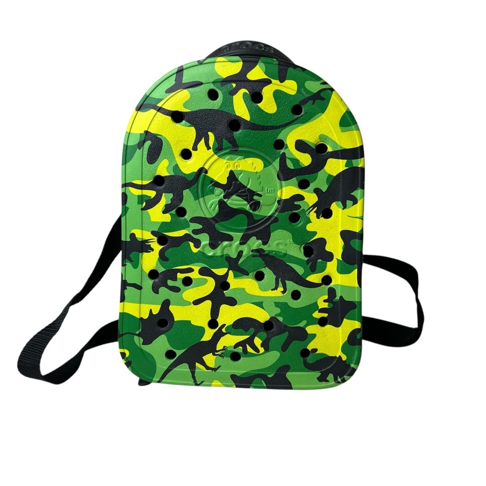 Crocs Green Dinosaur Camo Pattern Backpack